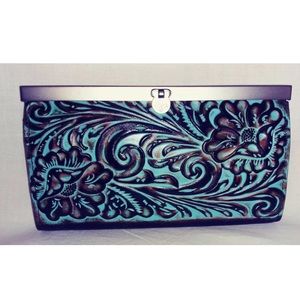 Patricia Nash Cauchy Turquoise Wallet